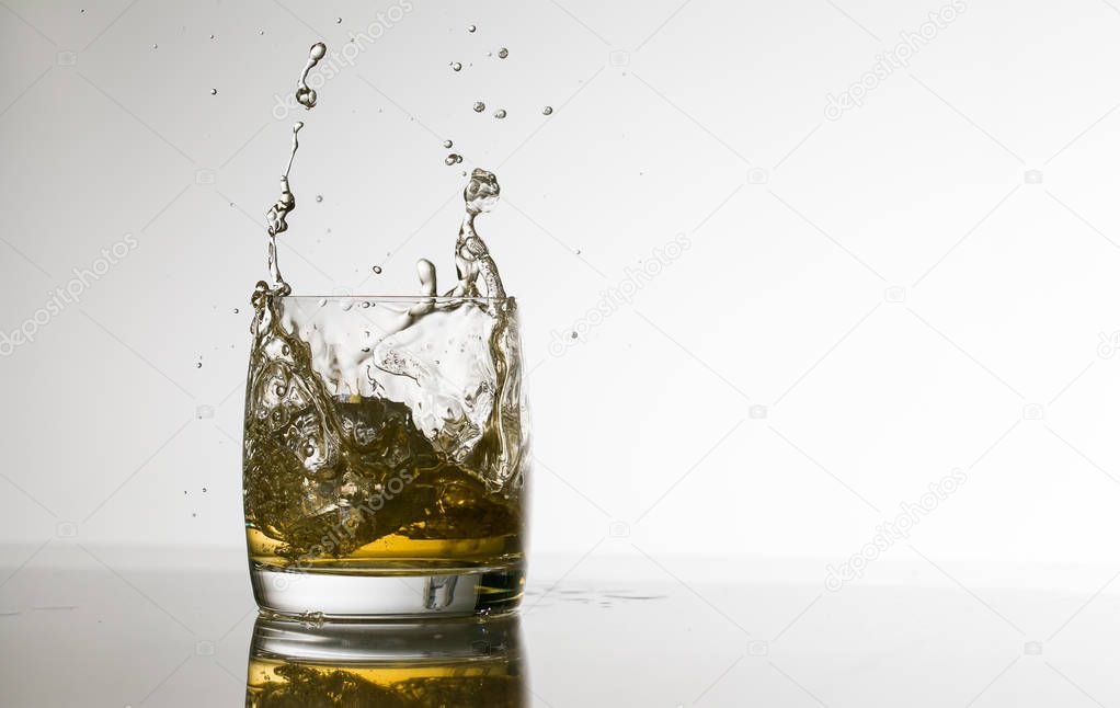 Glass with alcohol drink