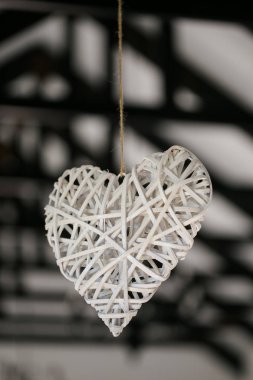 Hasır dekoratif kalp