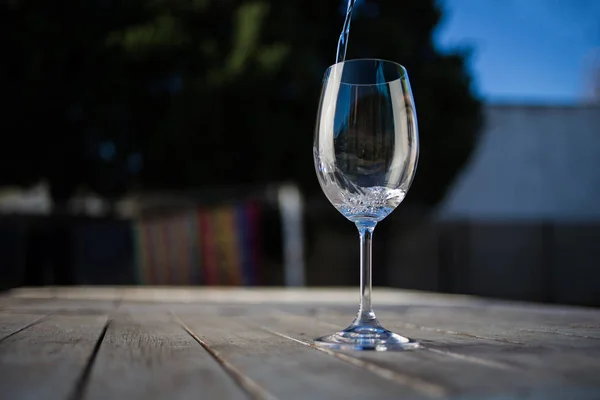 Ένα ποτήρι λευκό κρασί — Φωτογραφία Αρχείου