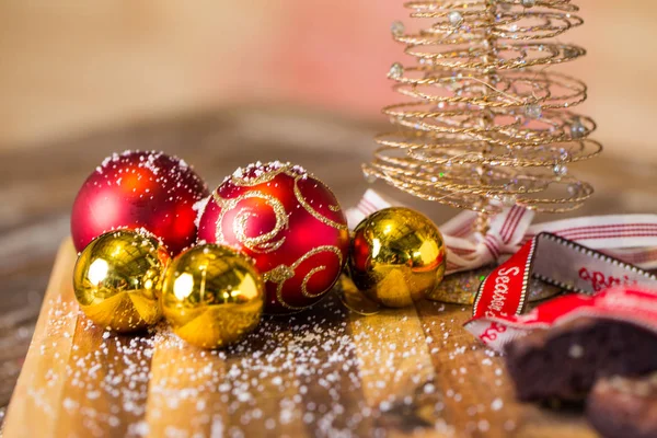 Fechar imagem de brownies de Natal — Fotografia de Stock