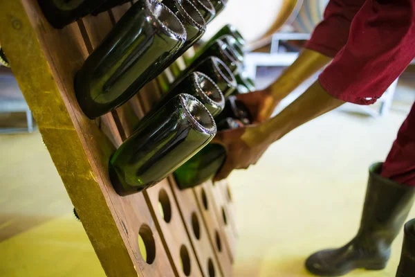 Man taking bottle — Stock Photo, Image