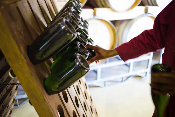 Man taking bottle — Stock Photo, Image