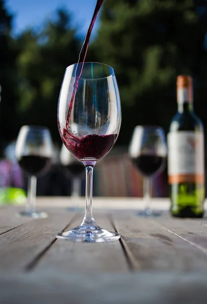 Glasses of red whine — Stock Photo, Image