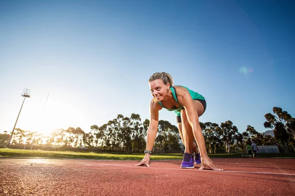 Atlet pelari wanita — Stok Foto