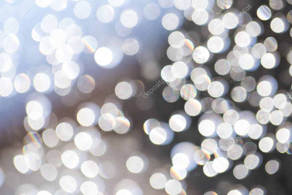 Bokeh blurred water droplets