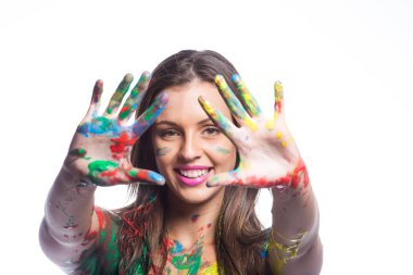 Çarpıcı esmer modeli