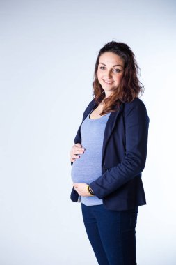 Güzel hamile kadın.