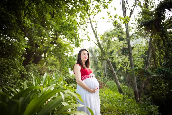 Retrato de uma mulher grávida — Fotografia de Stock