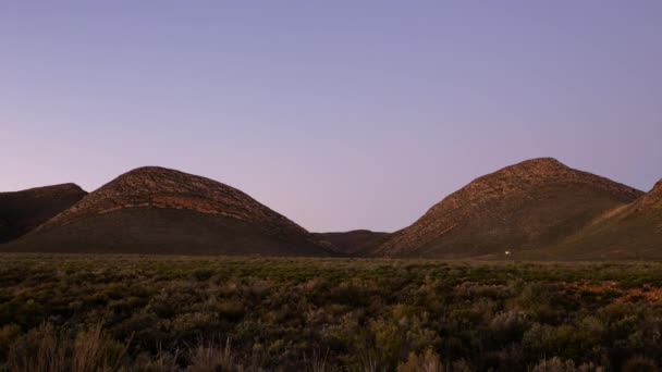 Dawn přestávky nad Karoo — Stock video