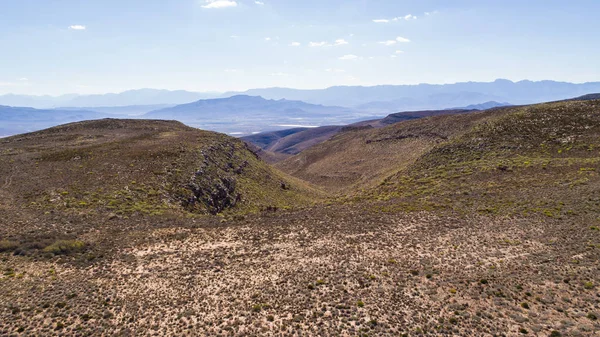 Luchtfoto uitzicht over de valleien rond Robertson in de Breede Valle — Stockfoto