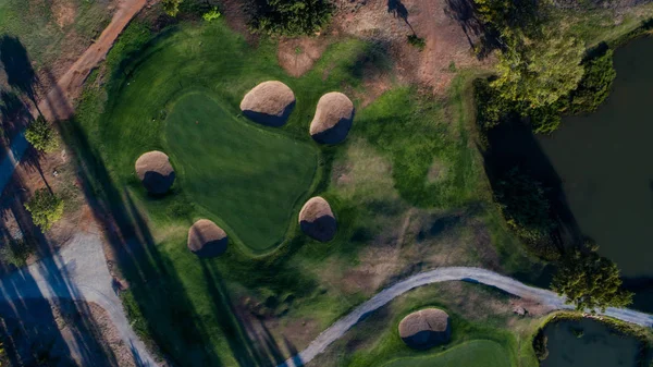 Vista aérea de un campo de golf en Sudáfrica — Foto de Stock