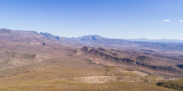 Veduta aerea delle valli intorno a Robertson nella Breede Valle — Foto Stock