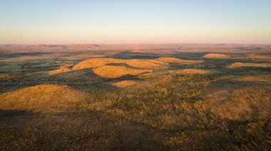 Aerial views over the Kalahari clipart