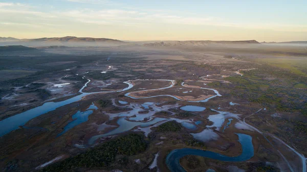 Luchtfoto uitzicht over de monding van de Uilenkraalsmond — Stockfoto