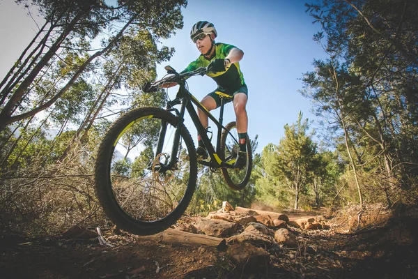 VTT excès de vitesse descente — Photo