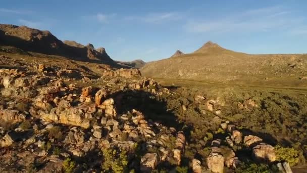 Hava Rocky Dağları Görünümünde Günbatımı Zamanı — Stok video
