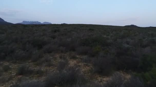 Letecký Pohled Skalnaté Hory Západu Slunce — Stock video