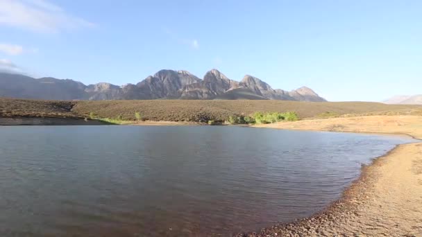 Boland ウスター西部岬の南アフリカ共和国の外の山の景色 — ストック動画