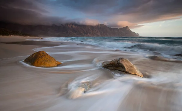 Wide Angle Landscape Image Stunning Beach Kogelbay Western Cape South — Stock Photo, Image