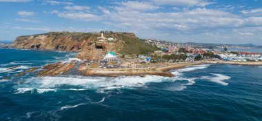 Güney Afrika 'nın Bahçe Yolu' ndaki büyüleyici tatil kasabası Mosselbay 'ın panoramik manzarası