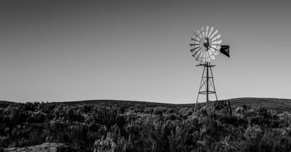Close Widok Wiatrak Wiatrak Karoo Zachodnim Przylądku Południowej Afryki — Zdjęcie stockowe