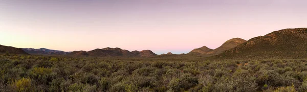 Weitwinkelpanorama Über Die Ebenen Des Karoo Etwas Außerhalb Von Touwsrivier — Stockfoto