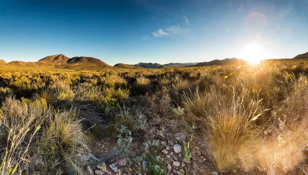 Ampio Angolo Vista Panoramica Sulle Pianure Del Karoo Appena Fuori — Foto Stock