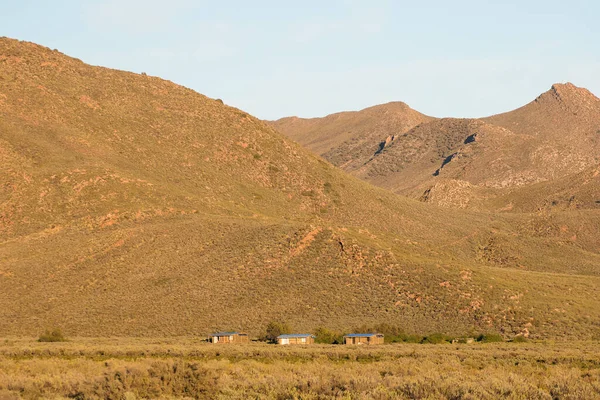 Breed Hoekig Panoramisch Uitzicht Vlakten Van Karoo Net Buiten Touwsrivier — Stockfoto