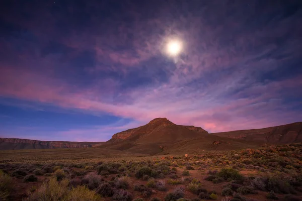 Vidvinkel Utsikt Över Slätterna Tankwa Karoo Norra Kapprovinsen Sydafrika — Stockfoto