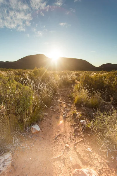 Amplia Vista Panorámica Del Ángulo Sobre Las Llanuras Del Karoo — Foto de Stock