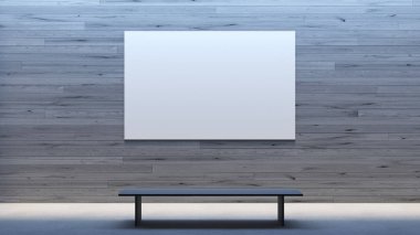 En az iç poster çerçeve Galeri kadar sahte / 3d resmi