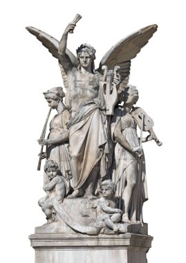 Fransa 'nın Paris kentindeki Palais Garnier cephesinde 