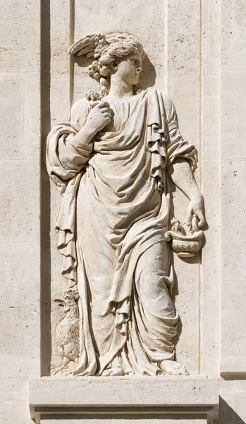 Relieve Con Figura Femenina Entrada Del Hotel Carnavalet París Francia — Foto de Stock