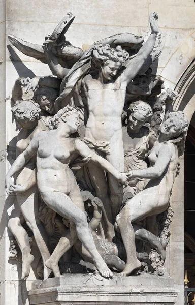 Skulpturengruppe Der Tanz Von Jean Baptiste Carpeaux Der Fassade Des — Stockfoto