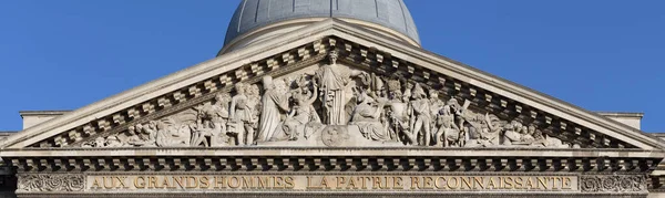 Paris Teki Pediment Pantheon Yazan David Angers Anavatan Kahramanlık Yurttaşlık — Stok fotoğraf