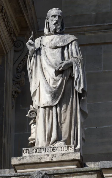 Statue Saint Gregory Tours Georgius Florentius 538 594 Gallo Roman — Stock Photo, Image