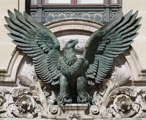 Brons Sculptuur Van Een Franse Napoleontische Keizerarend Palais Garnier Parijs — Stockfoto