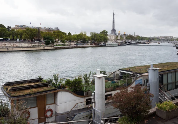 Seine Nehri Güneybatıda Port Concorde Manzaralı Paris Fransa Eylül 2019 — Stok fotoğraf