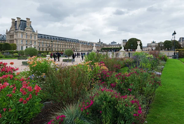 Tuileries Gardens Und Louvre Paris Frankreich September 2019 — Stockfoto