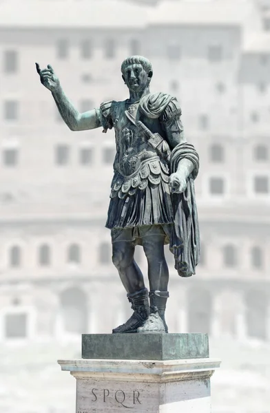 Statue Von Kaiser Trajan Rom Italien — Stockfoto