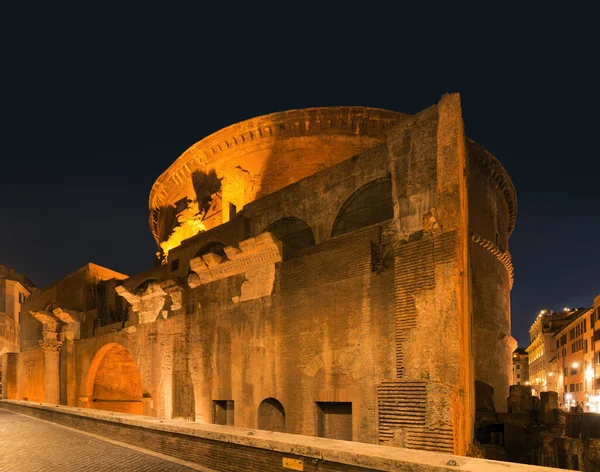 Pantheon Bei Nacht Tome Italien — Stockfoto