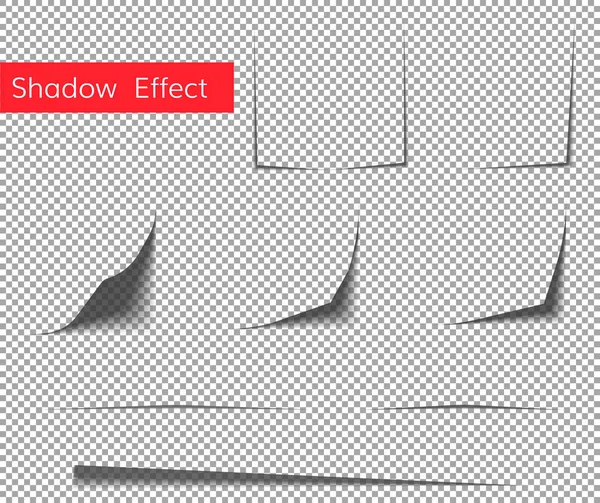 Papier-Curl-Schatten-Effekt . — Stockvektor