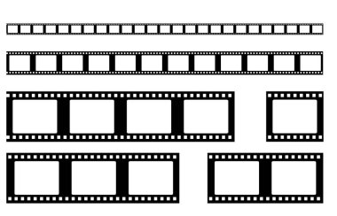 Film şeridi vektör. Gerçekçi