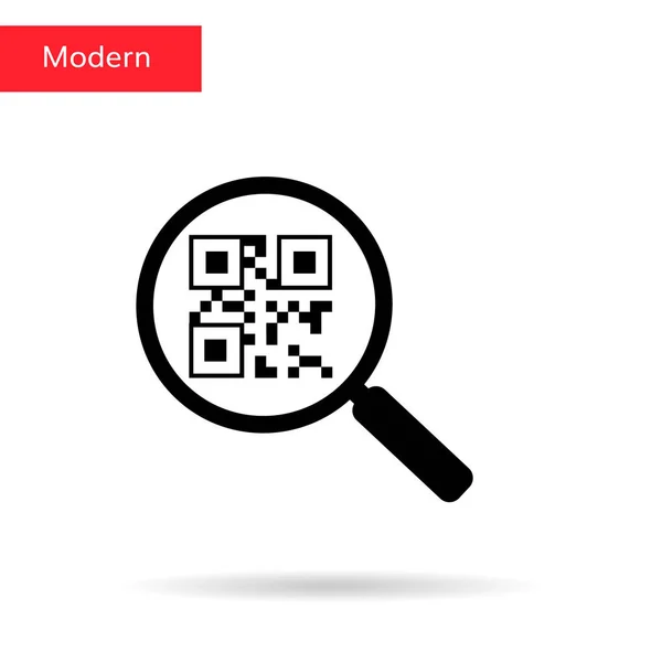 Qr-code te zoeken. QR code vector — Stockvector