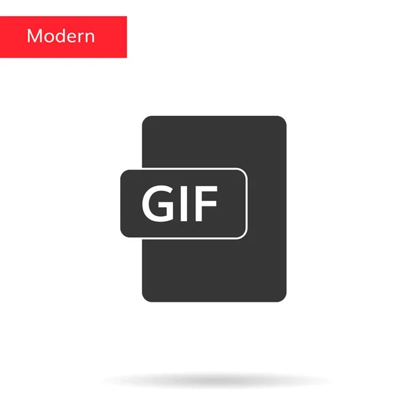Ikon format berkas gif. ilustrasi ekstensi berkas gif - Stok Vektor