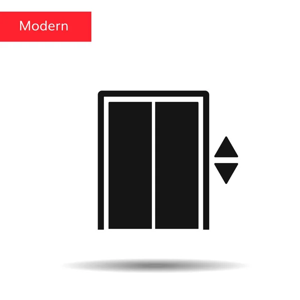 Ikon elevator terisolasi .Modern flat pictogram - Stok Vektor