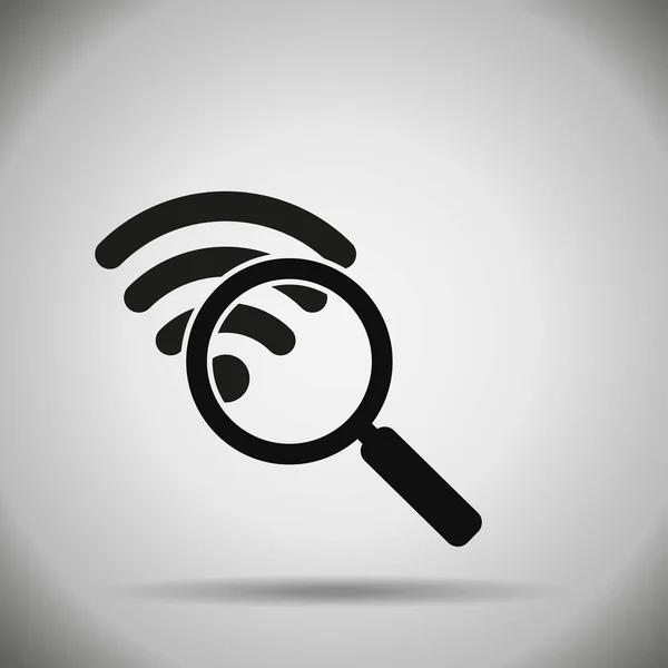 Hledat wifi ikona — Stockový vektor