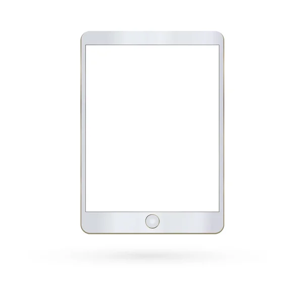 Comprimé isolé réaliste et moderne. tablette isolée sur blanc — Image vectorielle