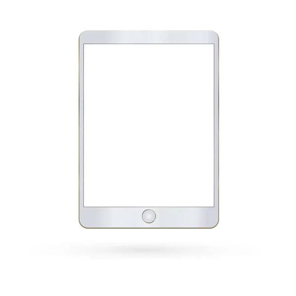 Tableta aislada realista y moderna. comprimido aislado en blanco — Vector de stock