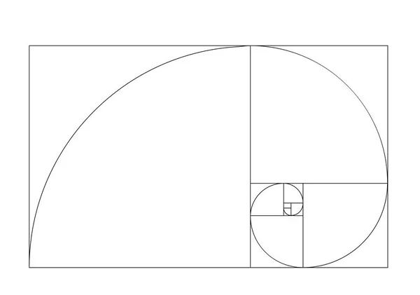 altın oran şablon vektör. Altın bölüm çerçeve 